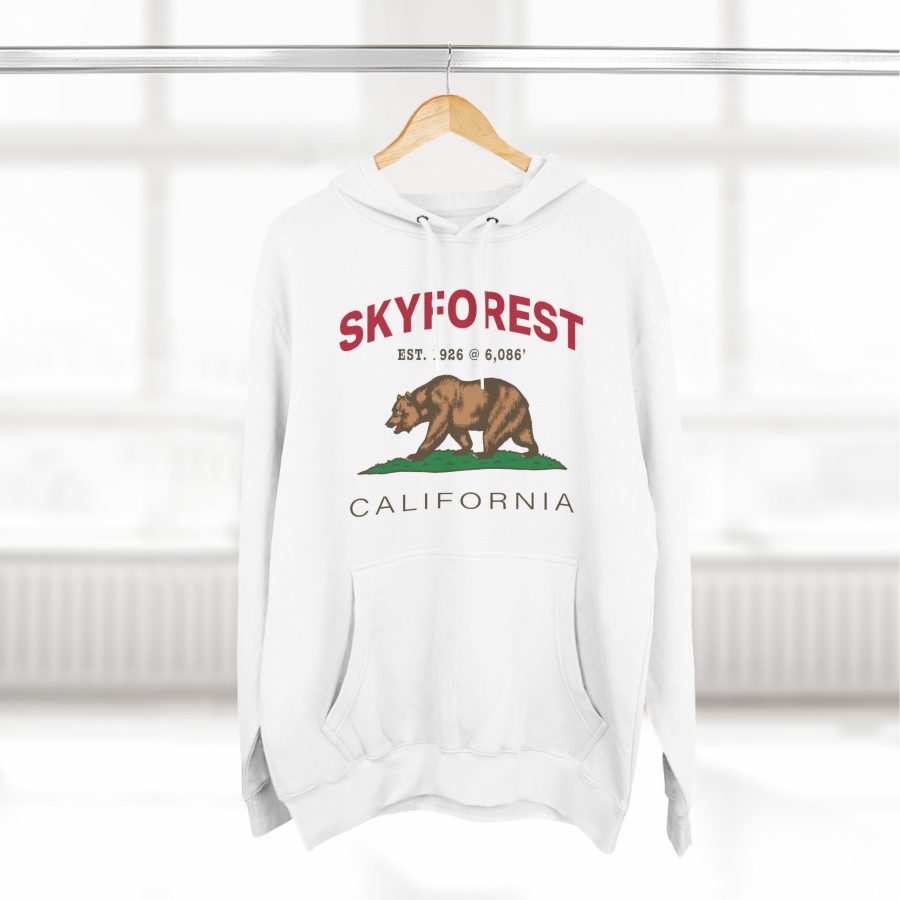 skyforest premium california bear hoodie with est. date and elevation