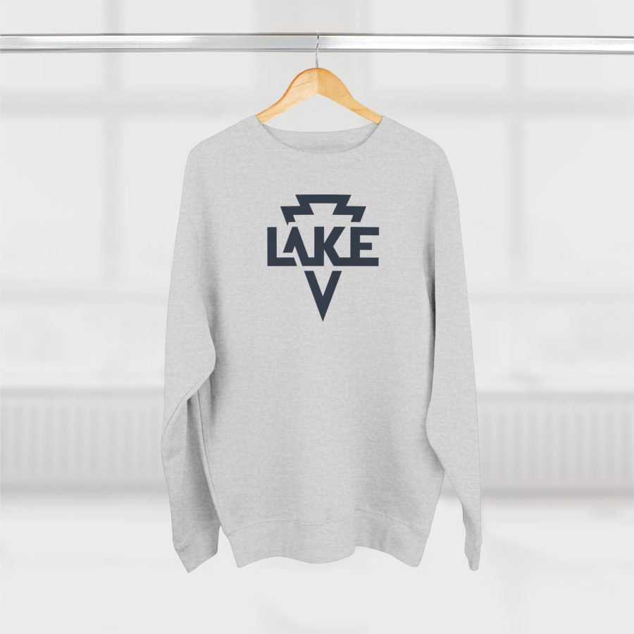 lake arrowhead modern typeface + arrowhead premium crewneck sweatshirt