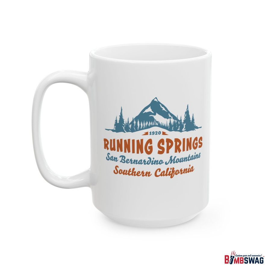 running springs coffee mug with our vintage mountain starlight design