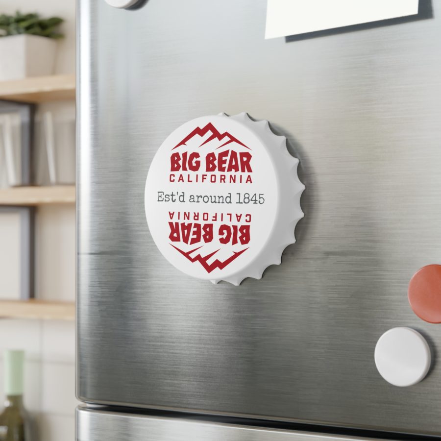 big bear bottle opener refrigerator magnet with our "est'd around 1845" design