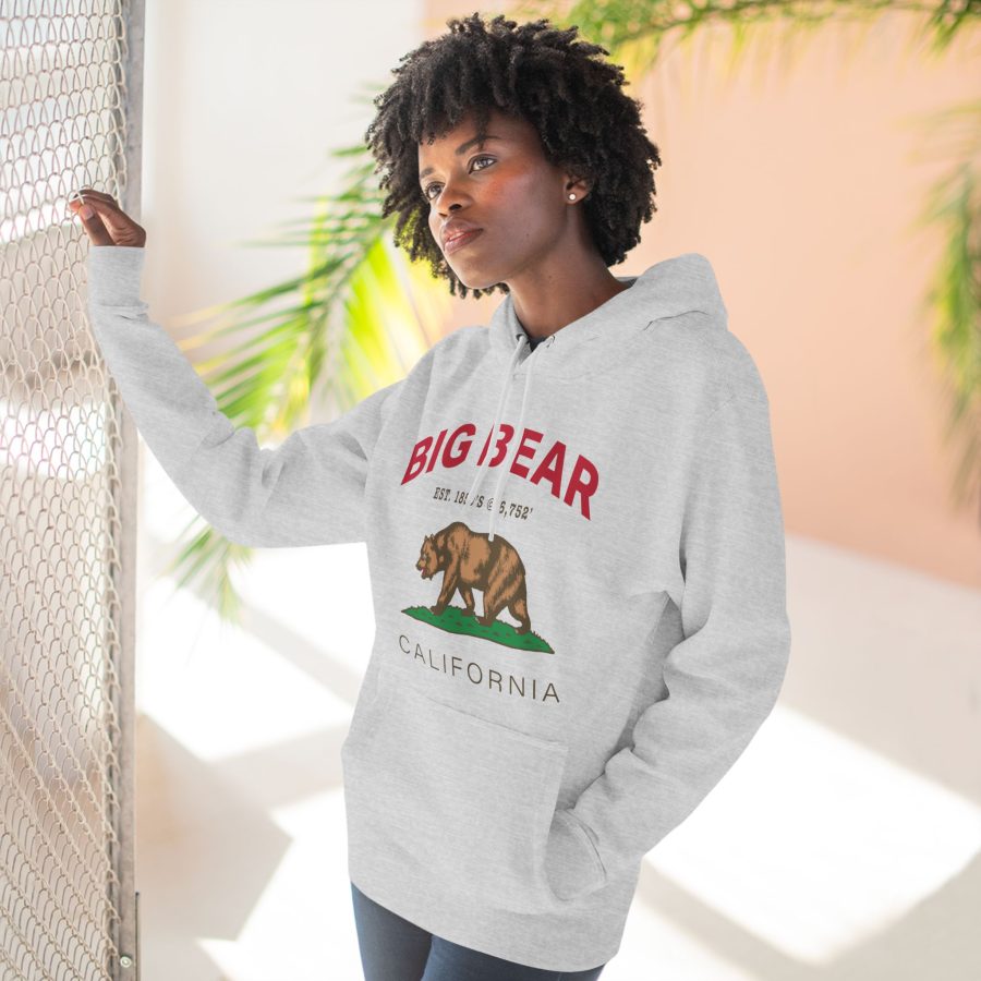 big bear premium california bear hoodie with est. date and elevation