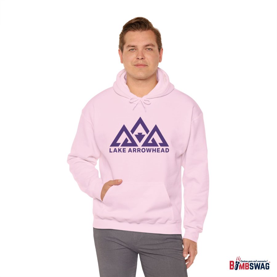 lake arrowhead unisex hoodie with our signature three peak arrowhead design