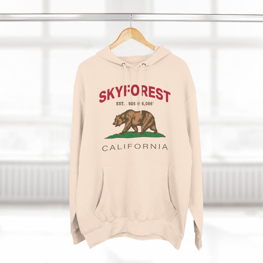 skyforest premium california bear hoodie with est. date and elevation