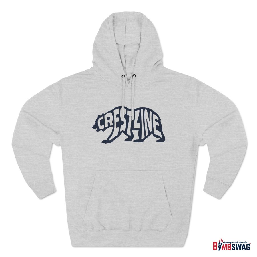 crestline california bear word wrap premium hoodie