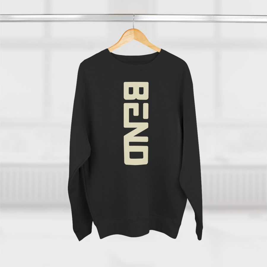 bend oregon modern typeface premium crewneck sweatshirt