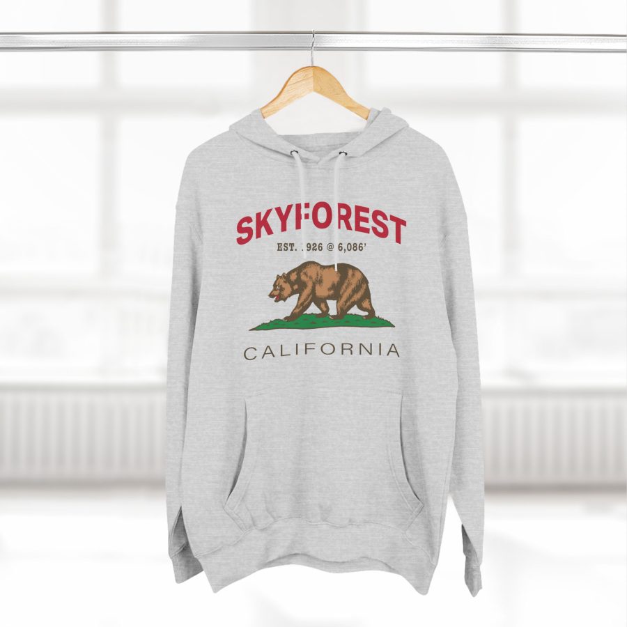 skyforest premium california bear hoodie with est. date and elevation