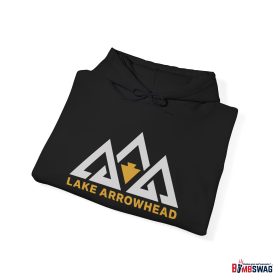 lake arrowhead unisex hoodie with our signature three peak arrowhead design