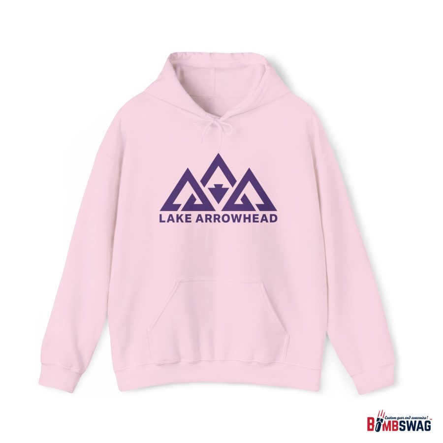 lake arrowhead unisex hoodie with our signature three peak arrowhead design