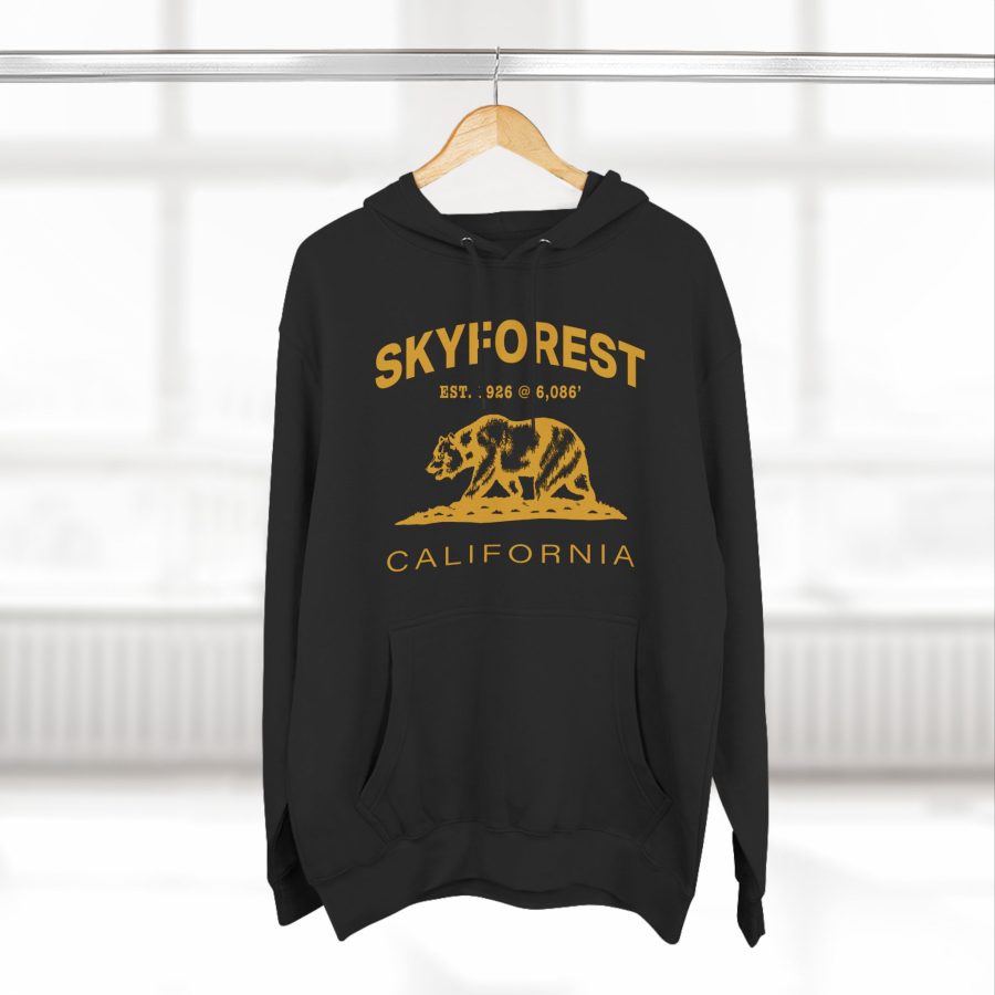 skyforest premium california bear hoodie with est. date and elevation