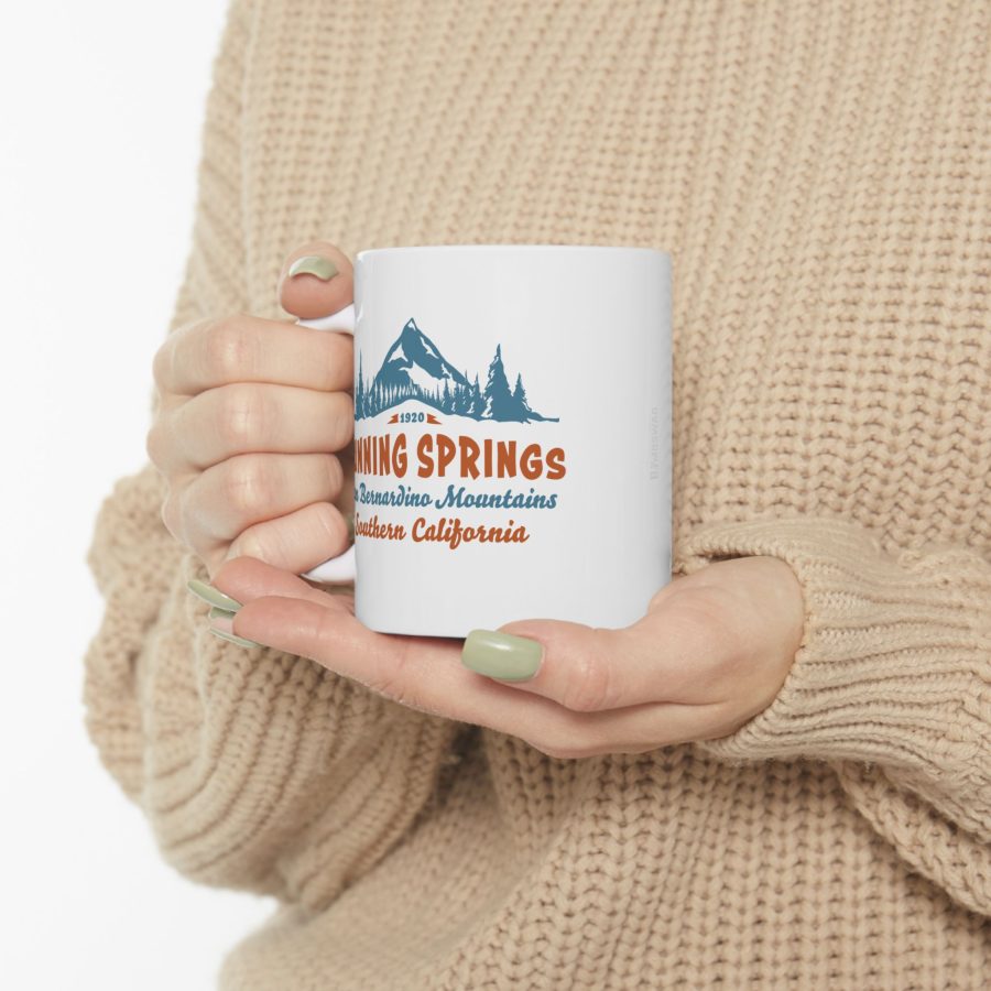 running springs coffee mug with our vintage mountain starlight design