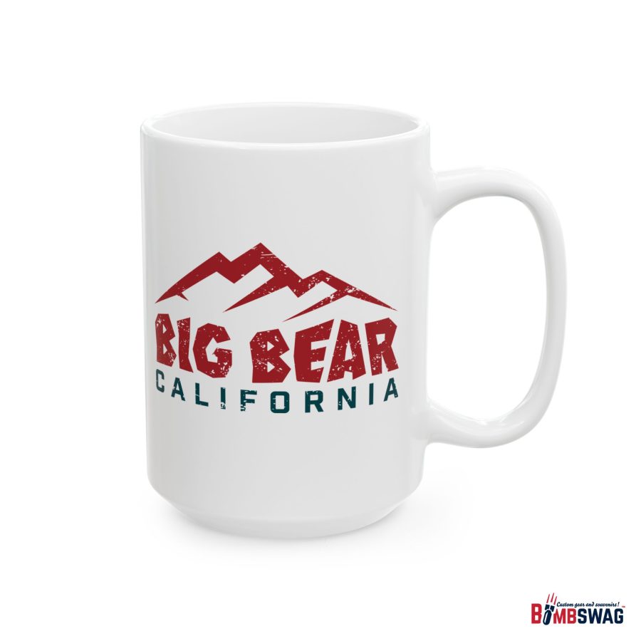 big bear coffee mug with our three peak mountain design