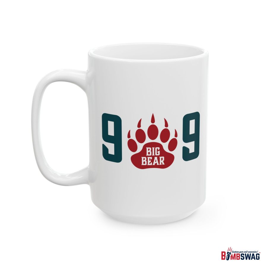 big bear coffee mug with our exclusive 909 series artwork