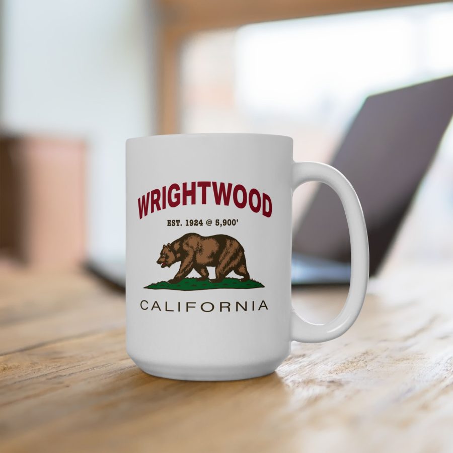 wrightwood coffee mug with our exclusive california bear artwork