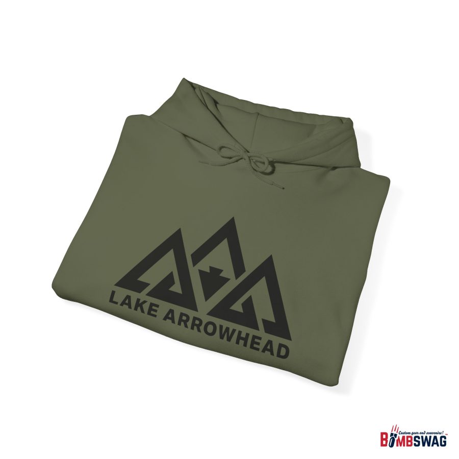 lake arrowhead unisex hoodie with our signature three peak arrowhead design