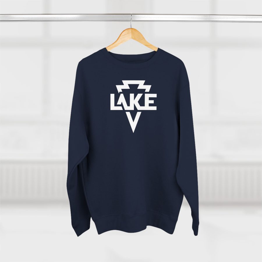 lake arrowhead modern typeface + arrowhead premium crewneck sweatshirt