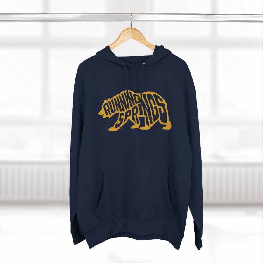 running springs california bear word wrap premium hoodie