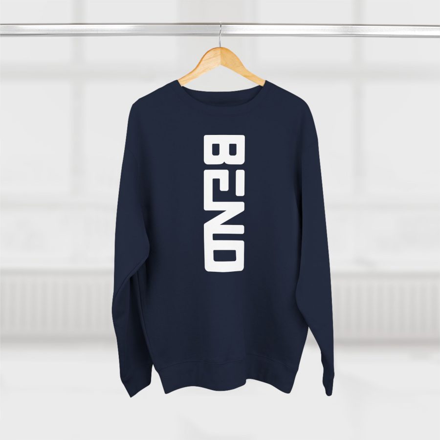 bend oregon modern typeface premium crewneck sweatshirt