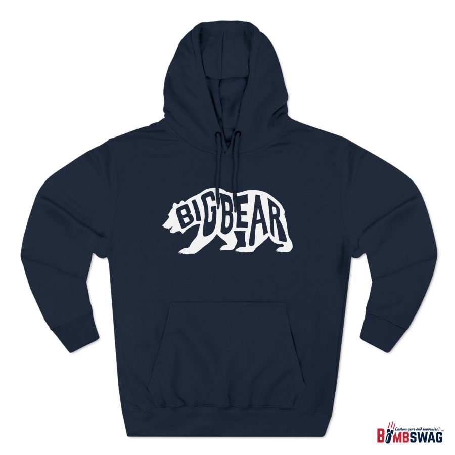 big bear california bear word wrap premium hoodie