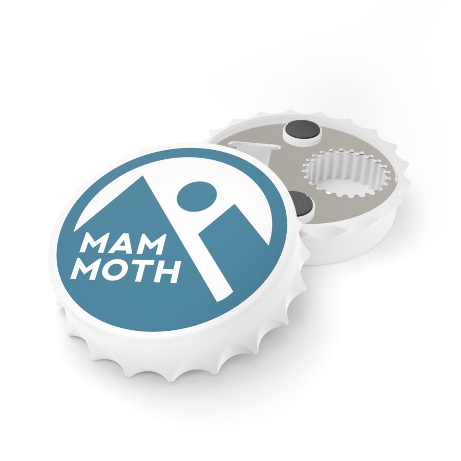 mammoth mountain bottle opener refrigerator magnet with our mountain and sun design