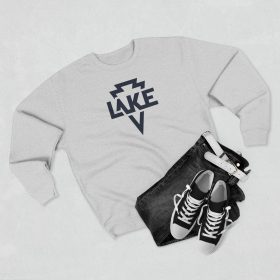 lake arrowhead modern typeface + arrowhead premium crewneck sweatshirt