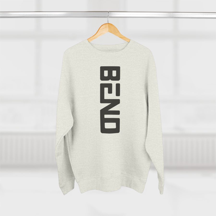 bend oregon modern typeface premium crewneck sweatshirt