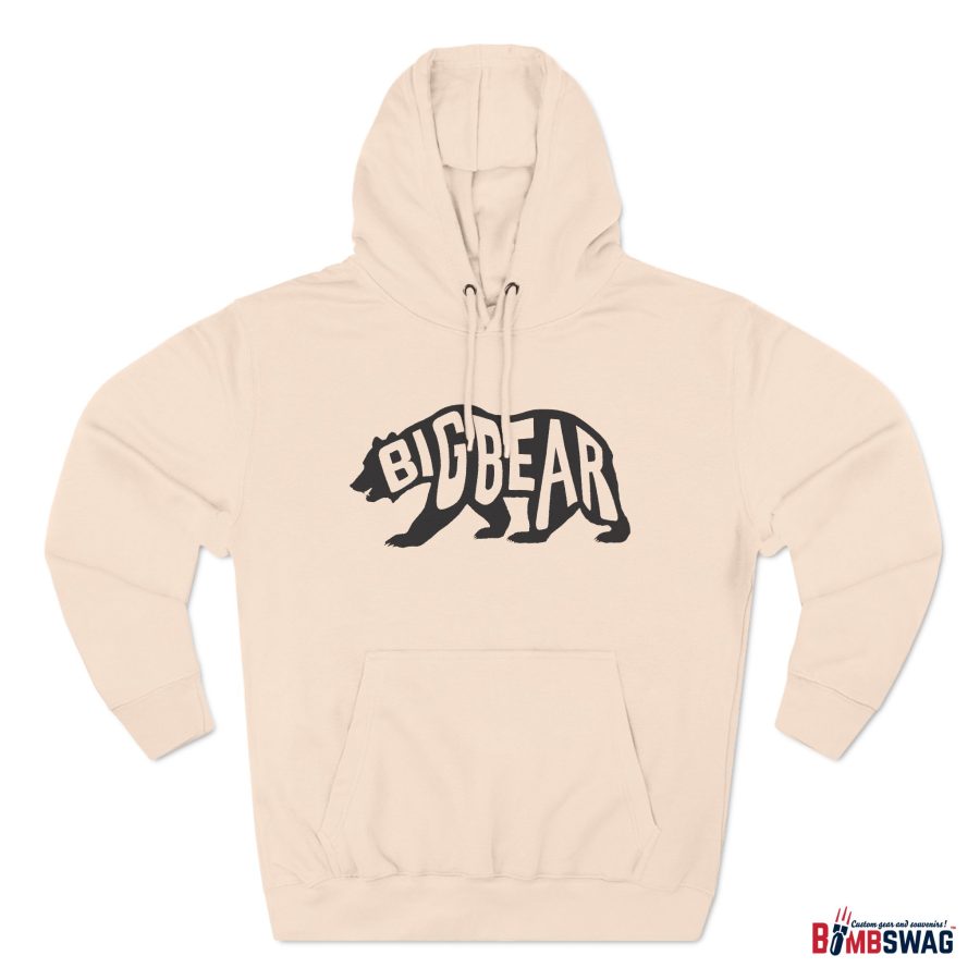 big bear california bear word wrap premium hoodie