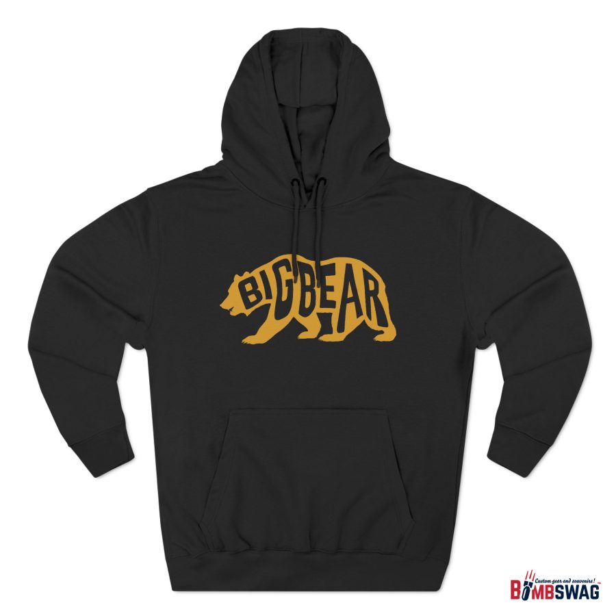 big bear california bear word wrap premium hoodie