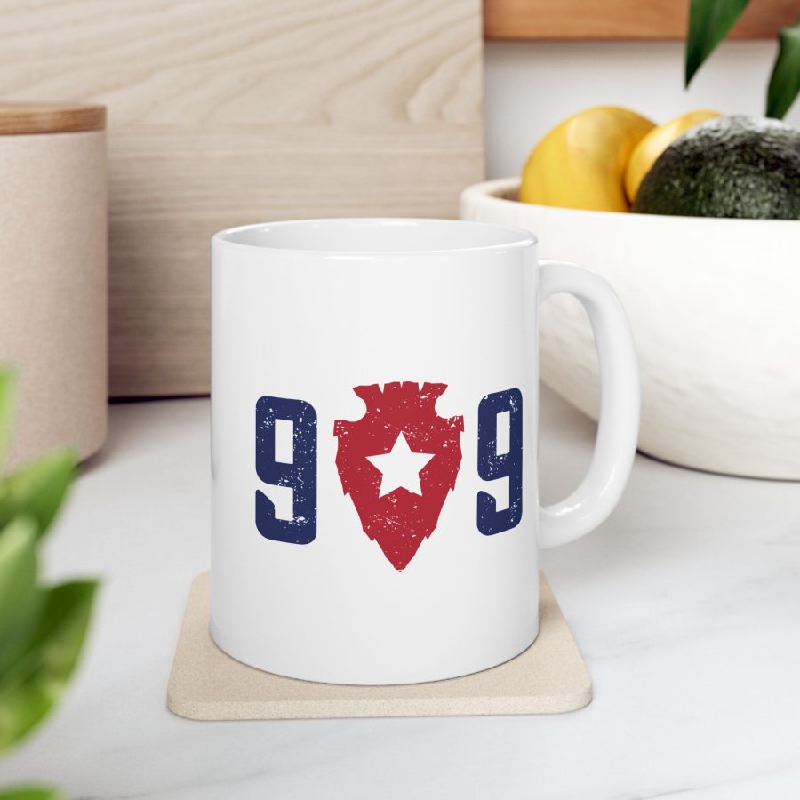 lake arrowhead coffee mug with our exclusive 909 series artwork