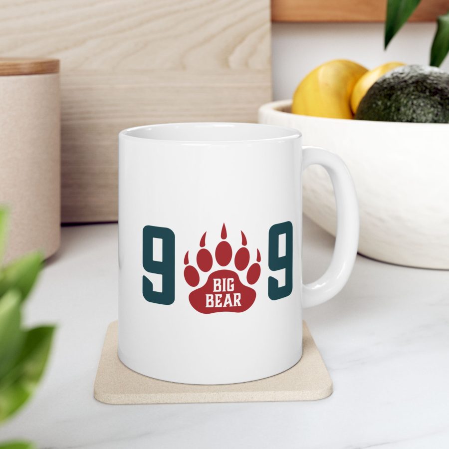 big bear coffee mug with our exclusive 909 series artwork