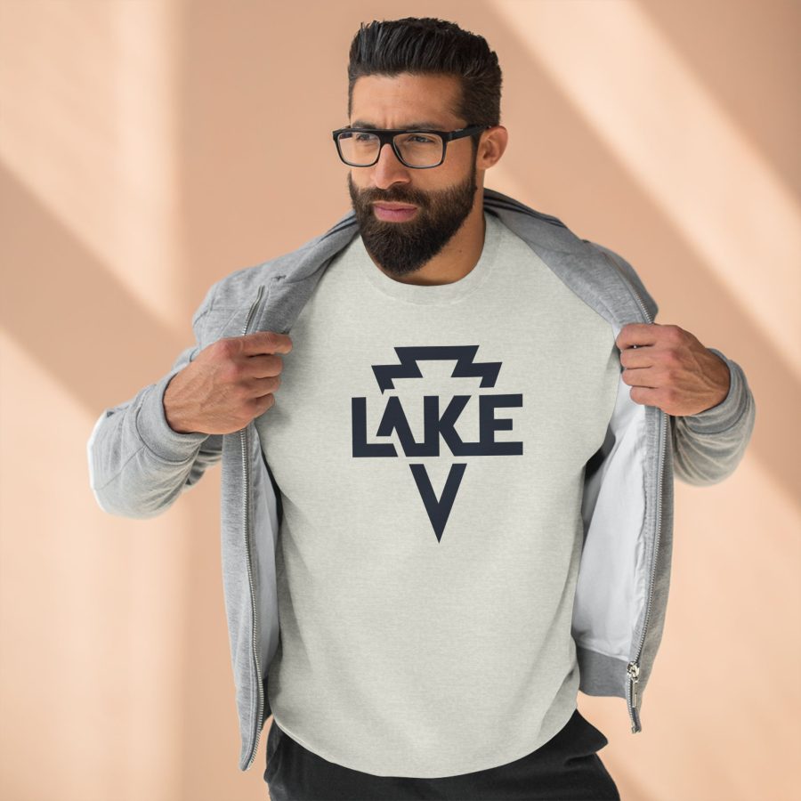 lake arrowhead modern typeface + arrowhead premium crewneck sweatshirt