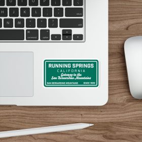 running springs die cut sticker with our gateway to the mountains road sign design running springs die cut sticker with our gateway to the mountains road sign design