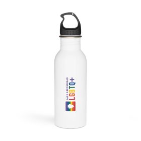 lgbtq+ pride stainless steel water bottle — rainbow equality travel flask