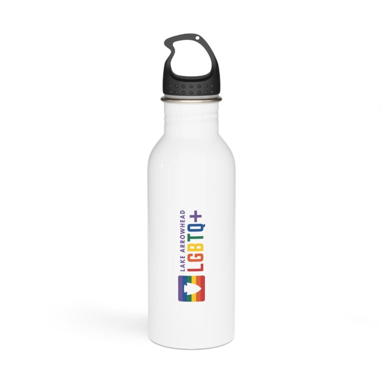 lgbtq+ pride stainless steel water bottle — rainbow equality travel flask